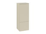 Villeroy und Boch Antao Mittelschrank L44000HJ mit Beleuchtung, 1 Tür, 414 x 1039 x 356 mm, Front ohne Struktur, Silk Grey Matt Lacquer / Silk Grey Matt Lacquer