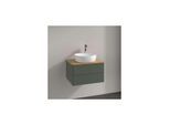 Villeroy und Boch Antao Waschtisch-Unterschrank K18051HL 60x36x50cm, Hahnloch, Waschbeckenplattenfarbe honey oak, leaf green matt lacquer