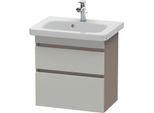 Duravit DuraStyle Waschtisch-Unterschrank DS647900743 58 x 36,8 cm, betongrau/basalt matt, 2 Schubkästen, wandhängend