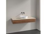 Villeroy und Boch Antao Waschtisch-Unterschrank K10013HM 120x19x50cm, Waschbeckenplattenfarbe botticino, warm walnut