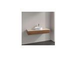 Villeroy und Boch Antao Waschtisch-Unterschrank L10053HM mit Beleuchtung, 1 Auszug, 1200 x 190 x 500 mm, Front ohne Struktur, Warm Walnut / Botticino