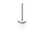 Emco Loft Toilettenbürstengarnitur 051513300 schwarz, Kristallglas satiniert, Wandmodell