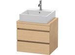 Duravit DuraStyle Waschtisch-Unterschrank DS530503030 60 x 47,8 cm, Eiche natur, für Konsole, 2 Schubkästen