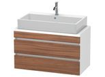 Duravit DuraStyle Waschtisch-Unterschrank DS530807918 90 x 47,8 cm, nussbaum natur/weiß matt, für Konsole, 2 Schubkästen