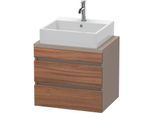 Duravit DuraStyle Waschtisch-Unterschrank DS530507943 60 x 47,8 cm, nussbaum natur/basalt matt, für Konsole, 2 Schubkästen