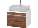 Duravit DuraStyle Waschtisch-Unterschrank DS531102118 70 x 54,8 cm, nussbaum dunkel/weiß matt, für Konsole, 1 Auszug