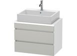 Duravit DuraStyle Waschtisch-Unterschrank DS530600718 70 x 47,8 cm, betongrau/weiß matt, für Konsole, 2 Schubkästen