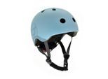 Scoot and Ride Kinderhelm, Blaugrau, Kunststoff, Textil, Gr. S-M, RoHS, Magnetverschluss, mit LED-Licht, Kinnpolster, Freizeit & Co, Sport & Fitness, Fahrräder, Kinderhelme