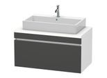 Duravit DuraStyle Waschtisch-Unterschrank DS531404918 100 x 54,8 cm, graphit matt/weiß matt, für Konsole, 1 Auszug
