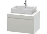 Duravit DuraStyle Waschtisch-Unterschrank DS531200718 80 x 54,8 cm, betongrau/weiß matt, für Konsole, 1 Auszug