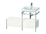 Duravit Happy D.2 Plus Möbelwaschtisch-Kombination HP4855O2222 120x49cm, mit Metallkonsole, 1 Hahnloch, weiß hochglanz