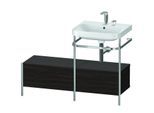 Duravit Happy D.2 Plus Möbelwaschtisch-Kombination HP4855E6969 120x49cm, mit Metallkonsole, 2 Hahnlöcher, nussbaum gebürstet