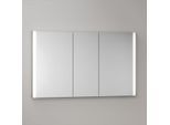 KEUCO Somaris Spiegelschrank mit Beleuchtung 14514853100 120x71x11,5cm, Wandeinbau, 3 Türen, Eiche hell Dekor