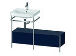 Duravit Happy D.2 Plus Möbelwaschtisch-Kombination HP4860O9898 120x49cm, mit Metallkonsole, 1 Hahnloch, nachtblau seidenmatt