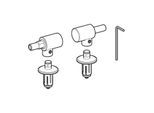 Geberit Scharnier-Set 598058000 mit Absenkautomatik, verchromt, für WC-Sitz