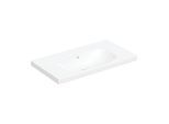 Geberit Acanto Waschtisch 500624018 90 x 48,2 cm, mit Ablagefläche, mit Überlauf, ohne Hahnloch, weiß KeraTect