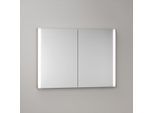 KEUCO Somaris Spiegelschrank mit Beleuchtung 14513852100 100 x 71 x 11,5 cm, Eiche hell Dekor, 2 Türen, Wandeinbau