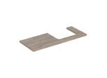 Geberit One Waschtisch-Platte 505325006 120 x 3 x 47 cm, Nussbaum hickory/Melamin Holzstruktur, Ausschnitt rechts