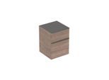 Geberit Smyle Square Seitenschrank 500357JR1 45x60x47cm, mit 2 Schubladen, Holzstruktur Nussbaum hickory