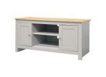 Mid.you , Grau, Naturfarben , Holzwerkstoff , 3 Fächer , 120x58x39 cm , stehend ,