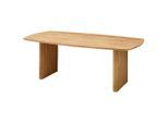 Livetastic , Akaziefarben , Holz , Akazie , vollmassiv , Streifen , oval , 110x77x220 cm ,