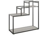 Mid.you , Naturfarben, Schwarz , Metall , Holzoptik , 58x58x23 cm ,