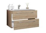 Mid.you , Sonoma Eiche , Holzwerkstoff , Holzoptik , 2 Schublade(n) Schubladen , 81 cm , hängend ,