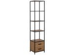 Mid.you , Schwarz, Wildeiche , Metall, Holzwerkstoff , 2 Schublade(n) Schubladen , 42x185x35 cm , Reach ,