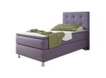 Mid.you , Lila , Textil , H3 , 7-Zonen , 90x115x210 cm , Oeko-Tex® Standard 100 , Matratze, gepolstertes Kopfteil, Federkernmatratze, Topper durchgehend, in verschiedenen Größen erhältlich, Kingsize, Partnermatratze mit durchgehendem Bezug ,
