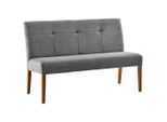 Cantus , Eichefarben, Dunkelgrau , Holz, Textil , Eiche , massiv , 140x91.5x63 cm , FSC , Esszimmer, Bänke, Polsterbänke