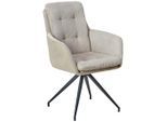 Mid.you , Beige , Metall, Textil , 60x94x64 cm ,