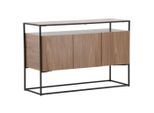 Livetastic , Schwarz, Walnussfarben , Holz, Metall , Pappel,Pappel,Pappel , furniert,furniert,furniert , 120x80x45 cm , stehend ,