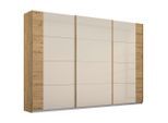 Rauch Möbel , Champagner, Eiche Artisan , Glas, Holzwerkstoff , 3 Fächer , 271x210x62 cm , Blauer Engel, Goldenes M, Made in Germany , Schlafzimmer, Kleiderschränke, Schwebetürenschränke