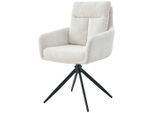 Livetastic , Creme , Holz, Metall, Textil , Pappel , Sperrholz , 59x91x61.5 cm , Sitzfläche 360° drehbar ,