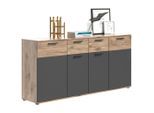 Mid.you , Holzwerkstoff , 6 Fächer , 2 Schublade(n) Schubladen , 180x87x40 cm , FSC MIX , stehend ,