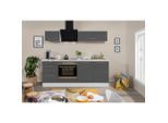 Respekta , Grau, Weiß, Schwarz , Holzwerkstoff , 3 Schublade(n) Schubladen , seitenverkehrt montierbar, nur wie online abgebildet bestellbar , A , 210 cm , FSC , Küche, Küchenblöcke, Küchenzeilen