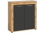 Mid.you , Eiche Wotan , Holzwerkstoff , 2 Fächer , 80x88x35 cm , FSC MIX ,