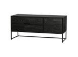 Livetastic , Schwarz , Holz , Kiefer,Kiefer , massiv , 1 Fächer , 2 Schublade(n) Schubladen , 120x55x44 cm , stehend, in verschiedenen Holzdekoren erhältlich ,