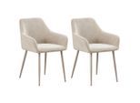 Mid.you , Beige , Metall, Textil , 56x81x62 cm ,