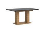 Mid.you , Grau , Holzwerkstoff , rechteckig , 90x76x150-190 cm , FSC MIX , ausziehbar ,