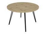 Mid.you , Schwarz, Eiche Artisan , Metall , rund , 120x76x120 cm , Esszimmer, Esszimmertische, Esstische, Holztische, Esstische Holz