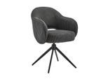 Livetastic , Dunkelgrau , Textil , 58x84x60 cm , Sitzfläche 360° drehbar ,