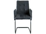 Mid.you , Dunkelgrau , Metall, Textil , 52x91x59.5 cm ,