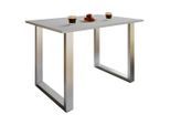 Mid.you , Anthrazit, Silberfarben , Metall, Holzwerkstoff , rechteckig , 50x76x80 cm , Esszimmer, Esszimmertische, Esstische, Holztische, Esstische Holz