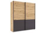 Rauch Möbel , Grau, Eiche Artisan , Holzwerkstoff , 2 Fächer , 181x210x62 cm , Blauer Engel, RAL Testat, Made in Germany ,