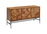 Mid.you , Sheeshamfarben , Holz , Sheesham , massiv , 2 Fächer , 123x70x45 cm , stehend, handgemacht ,