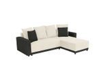 Mid.you , Anthrazit, Creme , Textil , Füllung: Schaumstoff,Schaumstoff , L-Form, einmalig seitenverkehrt montierbar , 248x178 cm , Made in EU , Liegefunktion, Rücken echt ,