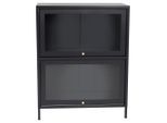 Livetastic , Schwarz , Metall, Glas , 80x100x40 cm ,