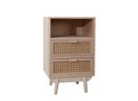 Livetastic , Naturfarben , Holz, Holzwerkstoff , Paulownia, Rattan,Paulownia , furniert , 2 Schublade(n) Schubladen , 42x68x36 cm , stehend ,