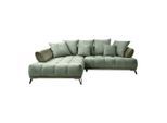 Mid.you , Grün , Textil , Füllung: Schaumstoffflocken,Schaumstoffflocken , Eckteil, L-Form , 262x184 cm , Stoffauswahl , Wohnzimmer, Sofas & Couches, Wohnlandschaften, Ecksofas